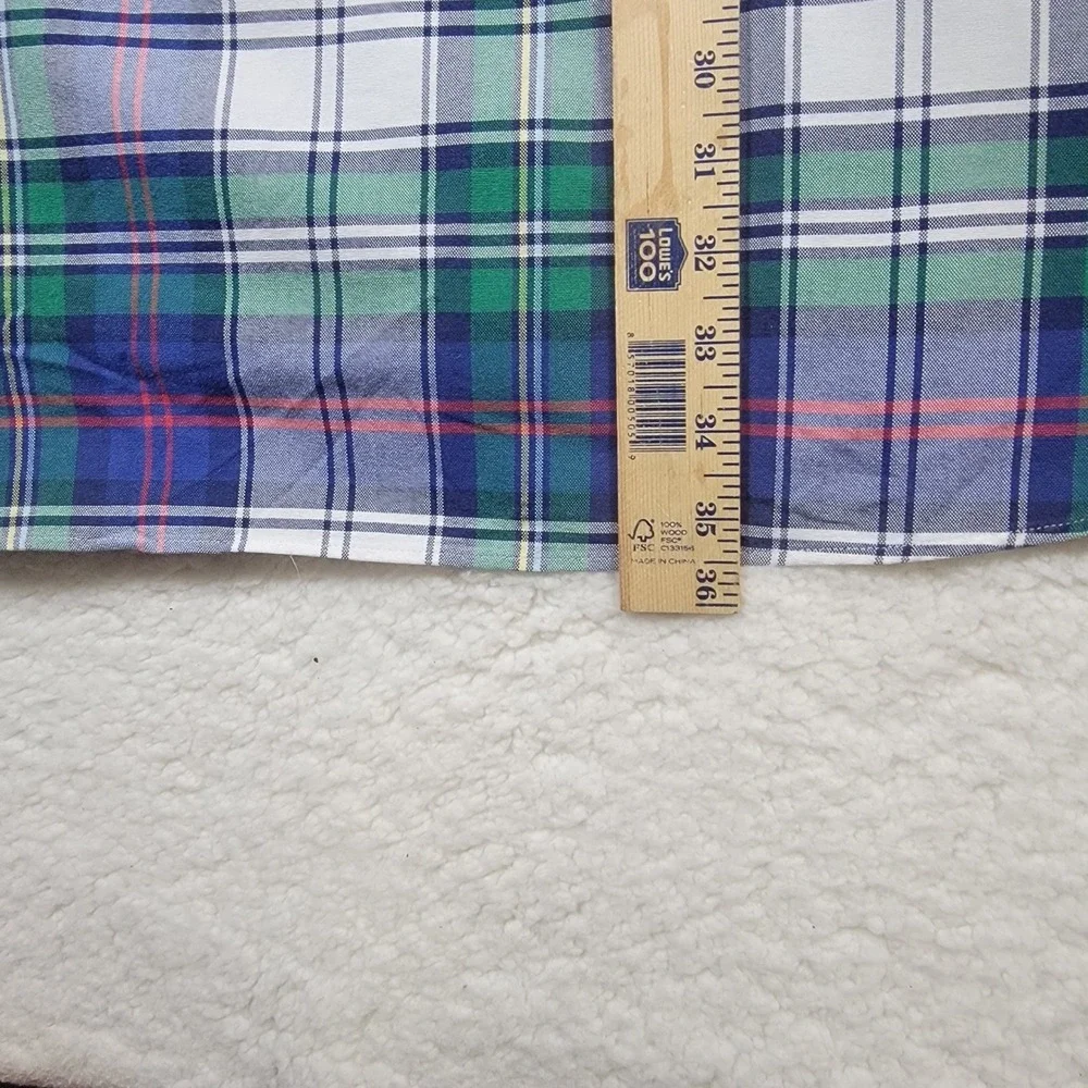 Ralph Lauren Button Down Shirt Mens 3XB Plaid Long Sleeve Cotton Big & Tall